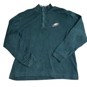 Cutter & Buck men’s green Philadelphia Eagles pullover sweater with snaps medium